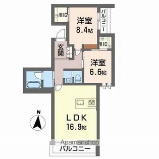シャーメゾン小栗【3階】の間取り