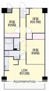 ガーデングラス桑野【4階】の間取り