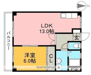 PALMハイツ【3階】の間取り