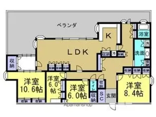 ブランドゥース【701号室】の間取り