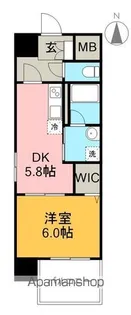 1DKの間取り画像