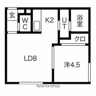 プリオール恵庭【1階】の間取り