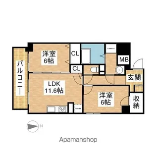 トンシェトア【7階】の間取り