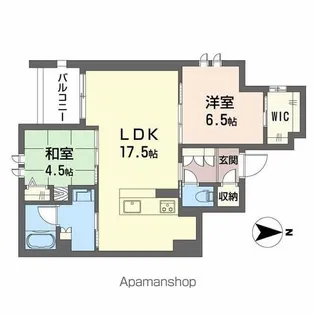 メゾンオリーブⅢ【201号室】の間取り