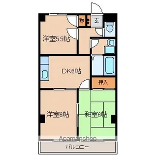 ドゥエル川端【1階】の間取り