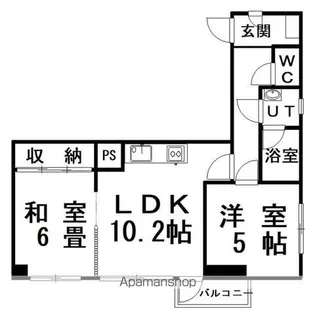 三共ユタカビル【3階】の間取り