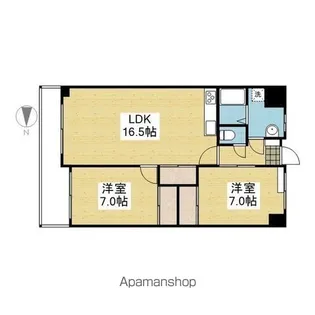 衣山大東ビル【702.号室】の間取り