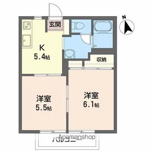 シャトー静【1階】の間取り