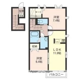 グリナージュ【205号室】の間取り
