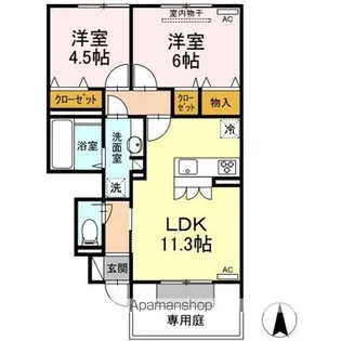 イノセント・シャイン【1階】の間取り