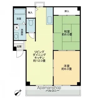 フォブール三幸B【2階】の間取り