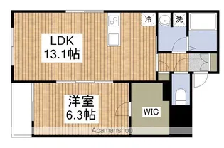 ヒルズ柿乃木坂【1階】の間取り