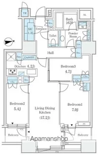 三田ガーデンヒルズ イーストヒル【13階】の間取り