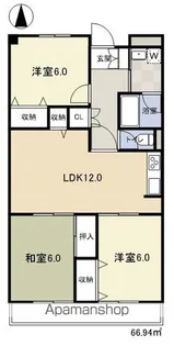 長野県松本市筑摩2丁目【マンション】の間取り