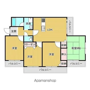 グランドール藤【401号室】の間取り