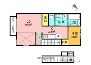 BELLE LEAD ROOTS(ベルリードルーツ)【201号室】の間取り