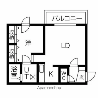カトラン麻生【2階】の間取り