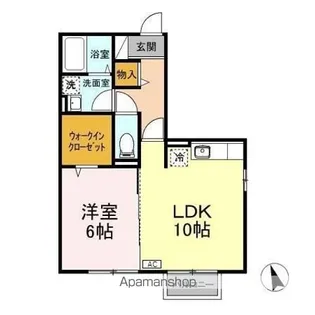 セジュール モナリエ AB【2階】の間取り