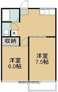 フローレンス福室【202号室】の間取り