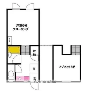 メゾンダルブル【1階】の間取り