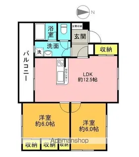 コーポ桑原【201号室】の間取り