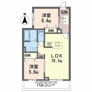 アランチアS【1階】の間取り