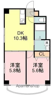 K−1二日町【8階】の間取り