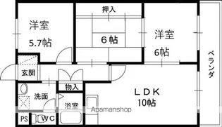 メゾンエスポワール【203号室】の間取り