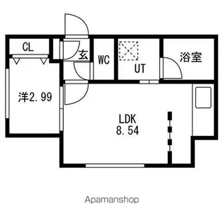 TWINBERRY KITAHIROSHIMA【1階】の間取り
