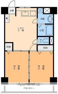 グランアルブル山越Ⅲ【213号室】の間取り