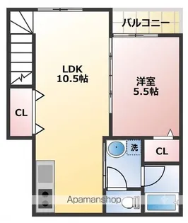 TJ西浜A棟【202号室】の間取り