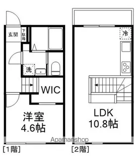 1LDKの間取り画像