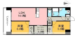 セーブ大谷【6階】の間取り