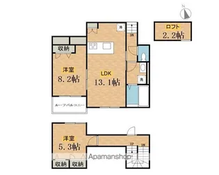 東京都八王子市小宮町【アパート】の間取り