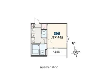 MELLAS柏Ⅱ【201号室】の間取り