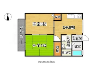 セジュール星ヶ丘【2階】の間取り