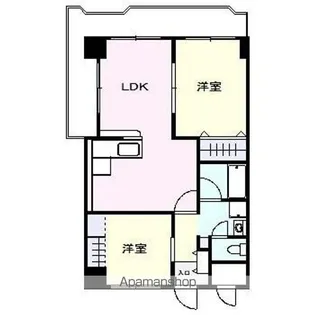 レジオン田辺【701号室】の間取り