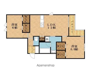 内代レジデンスサウス【3階】の間取り