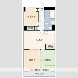 ハウス城東【3階】の間取り