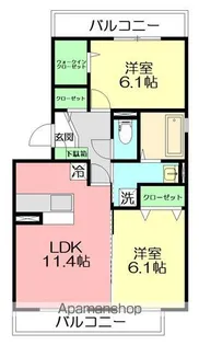 スカイハイム【2階】の間取り