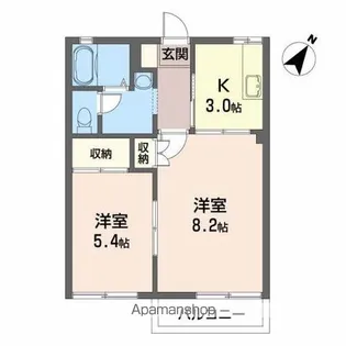 MUハイツC【2階】の間取り