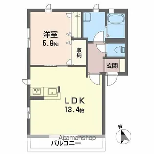 グレイズ・ソフィア【201号室】の間取り