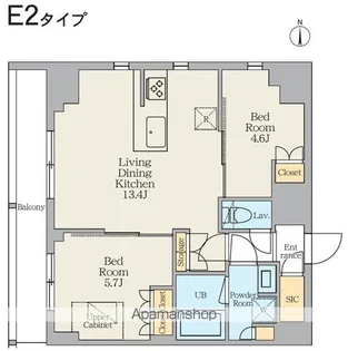 クレストコート東日暮里【10階】の間取り