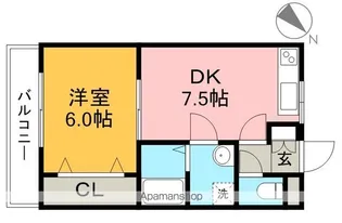 フローラル幸風【3階】の間取り