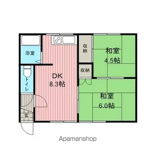 ファミール三上A棟【A-1号室】の間取り