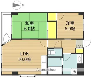 パークシティ曽根【602号室】の間取り