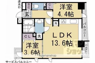 STANDZ京都二条【504号室】の間取り