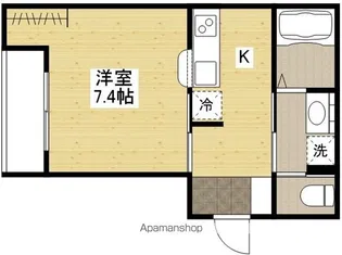 AZUR舟入南【3階】の間取り