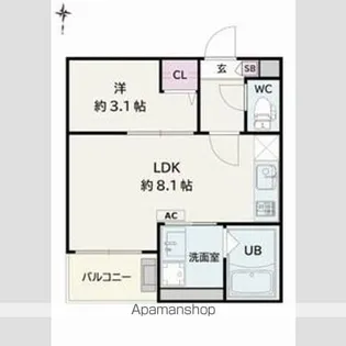 Jack kubanⅠ【2階】の間取り