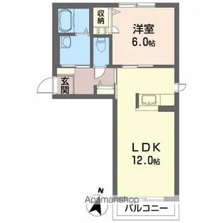 クレストおいけ【2階】の間取り